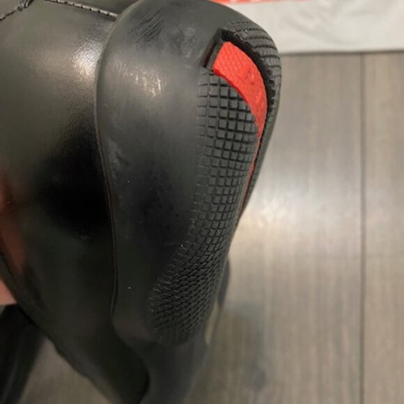 Prada Black Leather Silver Buckle Rubber Sole Slip On Loafers Size 11 NWT - Picture 13 of 13